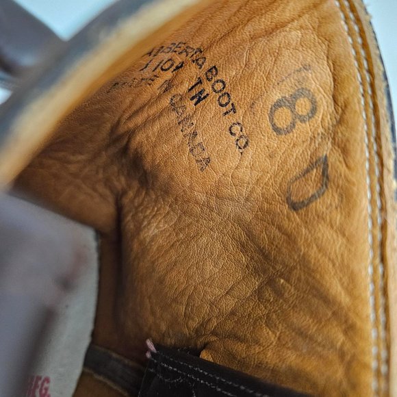 18. Cowboy (girl) boots by Alberta Boots Co. Size 8 D - Picture 8 of 10